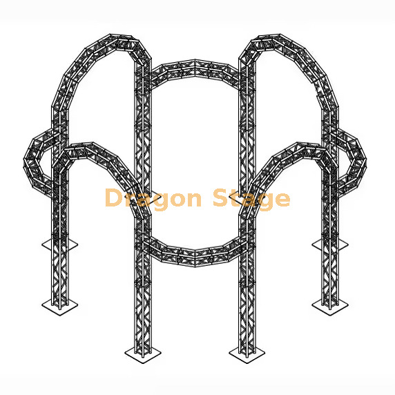 Multi-Arch Curved Truss Display System Système d'affichage de fermes incurvées multi-arches