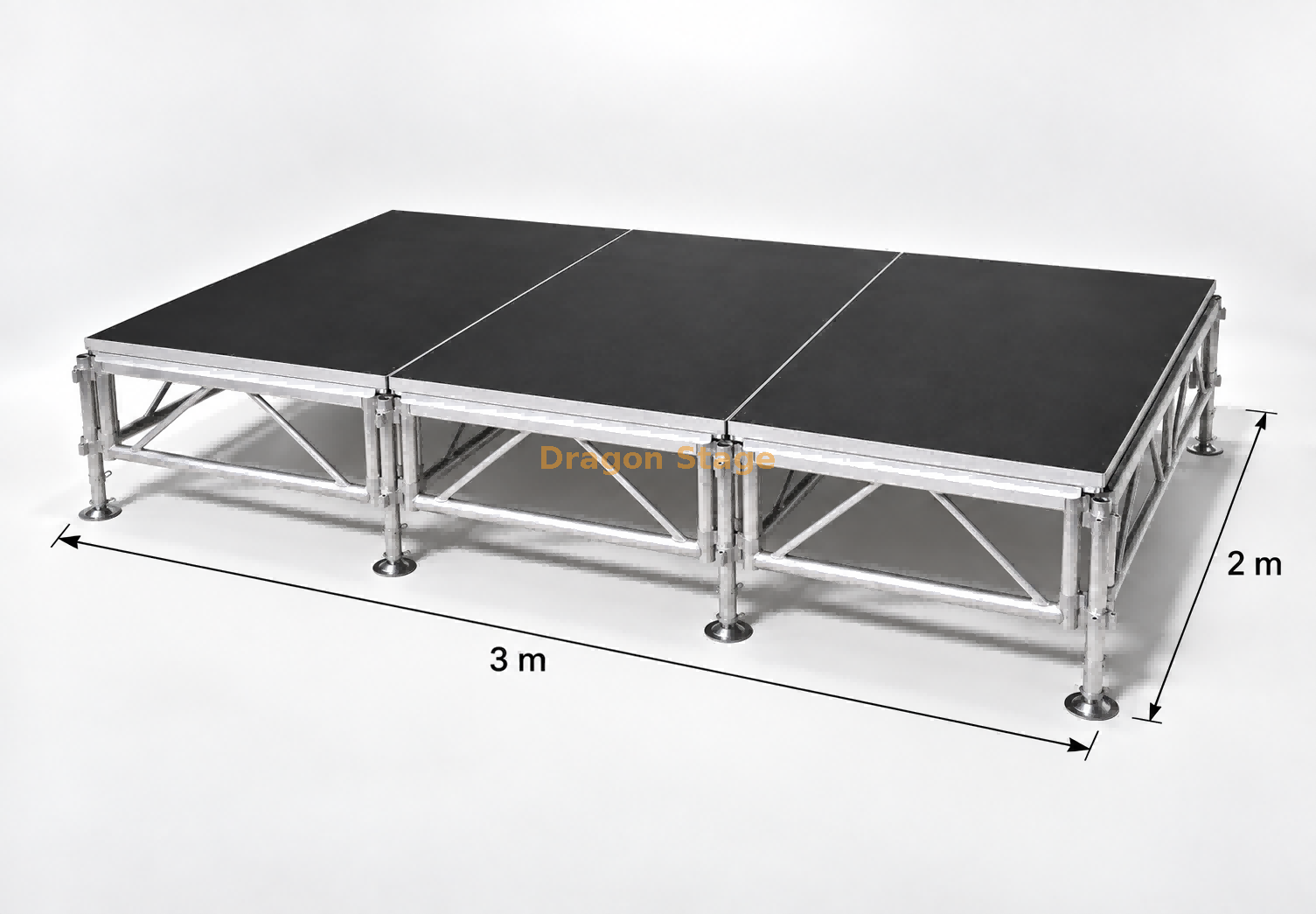 Mobile Modular Mini Stage Platforms 3x2m Mini-plateformes de scène modulaires mobiles 3x2m