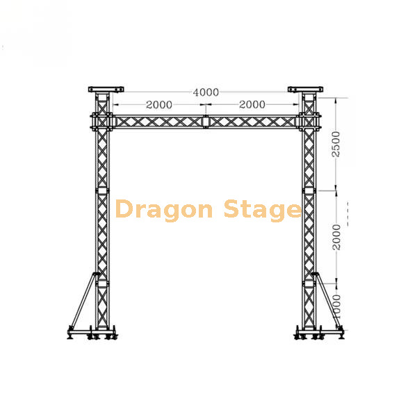 4x4.5m Professional Aluminum LED Screen Support Truss Ferme de support d'écran LED en aluminium professionnelle 4x4,5 m
