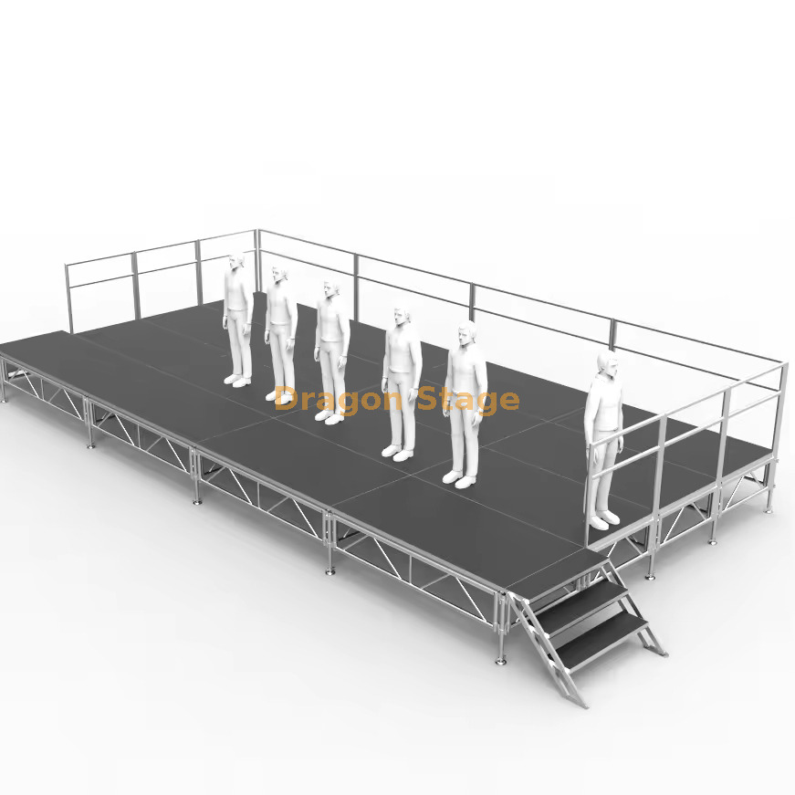 32x16ft Outdoor Aluminum Portable Stage Étape portable en aluminium extérieur 32x16ft