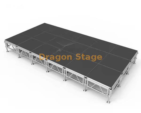 Aluminum Mobile Concert Event Portable Stage with Stairs 7.32x3.66m 0.4-0.8m High Scène portative en aluminium d'événement de concert mobile avec les escaliers 7.32x3.66m 0.4-0.8m de haut
