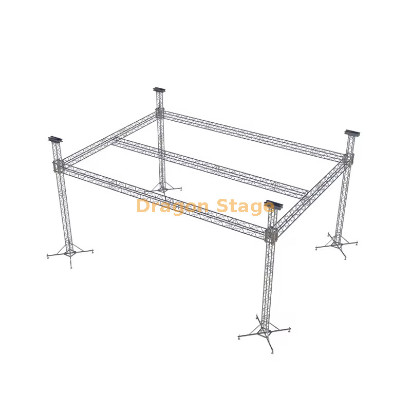 Heavy-Duty 14x10x8m F34 Aluminum Stage Truss System for Outdoor Concerts Système de ferme de scène en aluminium F34 robuste de 14x10x8m pour les concerts en plein air