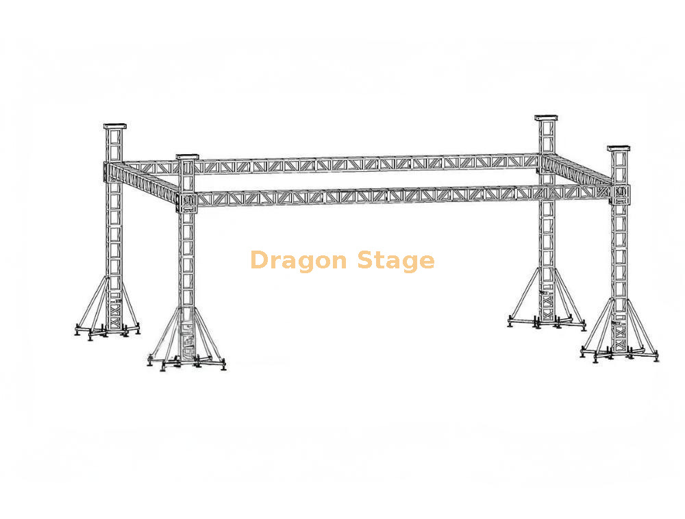 Portable Aluminum Bolt Truss for Exhibition 13x10x6m Boulon en aluminium portable pour l'exposition 13x10x6m