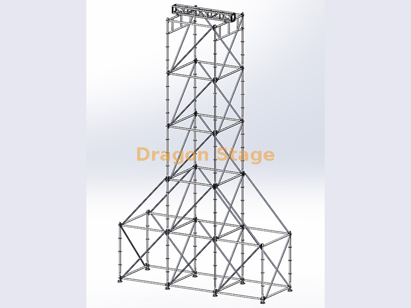 10m High Professional Steel All-Around Concert Scaffolding System Système d'échafaudage de concert polyvalent en acier professionnel de 10 m de haut