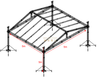 Scène mobile de plate-forme d'étape mobile de représentation de contreplaqué noir en aluminium imperméable extérieur professionnel pour la botte 5x5x5m d'événement de concert 