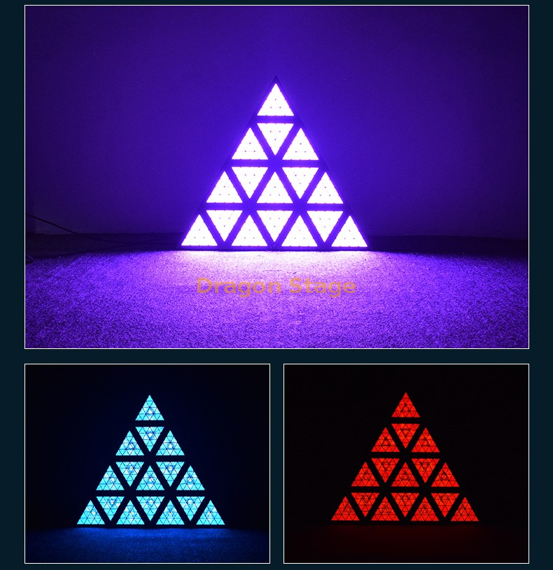 Lumières matricielles triangulaires Lumières KTV en couleur Barre d'éclairage d'ambiance Projecteurs Lumières de scène de performance de mariage Lumières matricielles en couleur