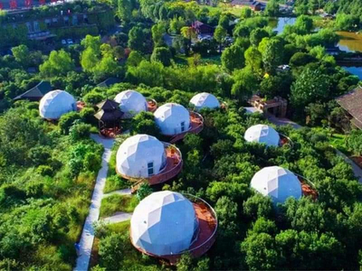 Dome Big Geodesic Tents Glamping Garden Glass PVC Igloo House