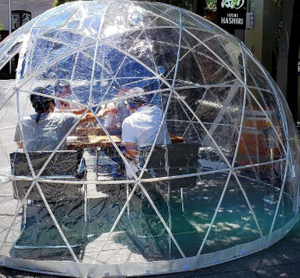 Tente transparente de dôme d'igloo de maison de jardin géodésique de PVC