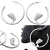 Nouveau 2020 femmes boucle d'oreille bijoux en acier inoxydable plaqué or 18 carats argent néfertiti grand cerceau cercle boucles d'oreilles