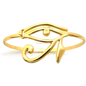 Bracelet égyptien bijoux personnalisé Ankh plaqué or oeil d'horus acier inoxydable croix Bracelet jonc