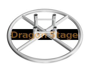 Aluminium Truss Tower Totem Circle 1M, 1-way Offset 170mm Female Connection