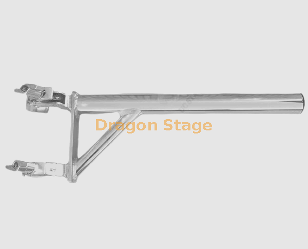 Post en aluminium pour accrocher des lumières sur la ferme / tuyau long de 50 mm de diamètre avec deux pinces