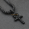 Hiphop Bijoux Unisexe CZ Diamant Ankh Clé Collier Tennis Chaîne