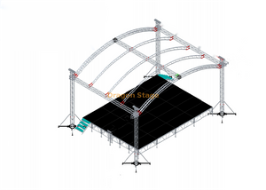 Botte de toit de courbe faite sur commande portative légère en aluminium avec la botte 15x6x15m d'échelle de toit