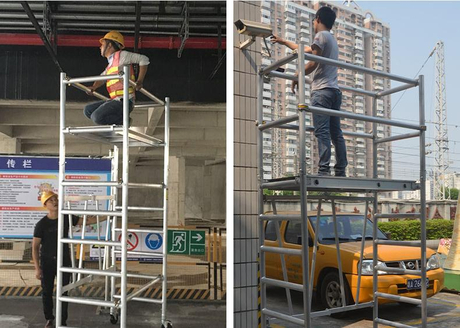 Échafaudage pliable mobile en aluminium à vendre
