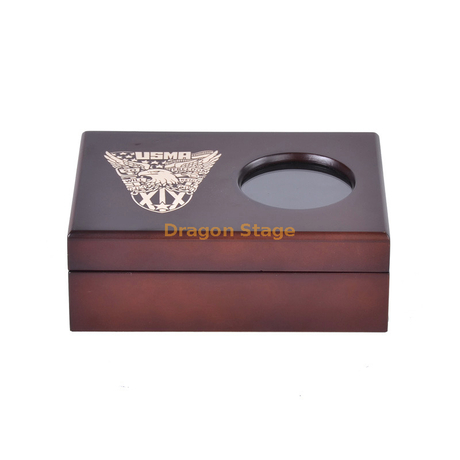 Boîte en bois de velours noir unique pour cadeau