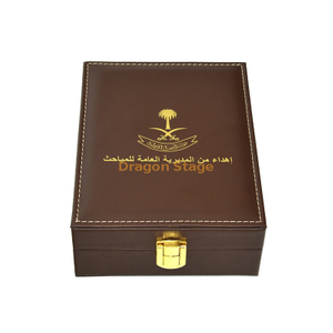 Boîte-cadeau en cuir d'unité centrale de style moyen-oriental haut de gamme pour l'affichage de Krystal et de montre