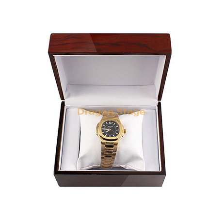 En stock boîte de montre en bois marron de mode de luxe de prix d'usine pour le cadeau
