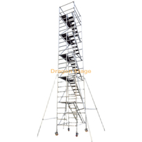 échafaudage mobile en aluminium de double de panneau de 1.35x2x12.21m avec l'échelle de 45degree