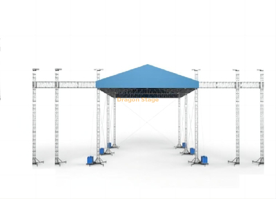 Toit portatif en aluminium fait sur commande de botte 16x12x6m avec 3m pour la rangée de ligne et 4m pour l'écran mené