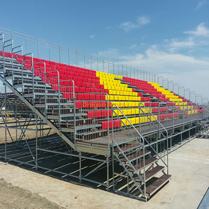 Le gradin en acier de structure métallique de sécurité pose le système d'allocation des places en aluminium de tribune de stade