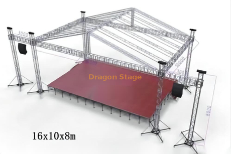 Toit argenté extérieur de botte d'événement de colonnes pour l'événement 16x10x8m