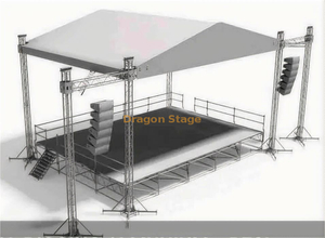 Botte en aluminium légère de toit d'étape d'éclairage de chargement lourd pour des événements extérieurs 18x12x10m