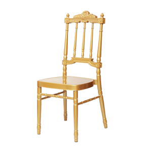 Chaises de salle à manger en métal d'hôtel de style européen, chaises d'hôtel pour banquet de mariage, chaises minimalistes en bambou doré, chaises de château à couronne