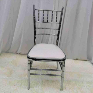 Chaises en bambou galvanisées en métal pour mariages et événements de mariage, chaises empilées en sac souple, chaises de banquet d'hôtel résistantes en acier inoxydable, approvisionnement direct