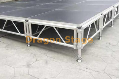 Plate-forme modulaire portative en aluminium 4x4 14.64x7.32m