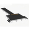 Scène modulaire professionnelle en aluminium en forme de T de 10,98 x 3,66 m | Kit de défilé de mode à hauteur réglable de 0,4 à 0,8 m