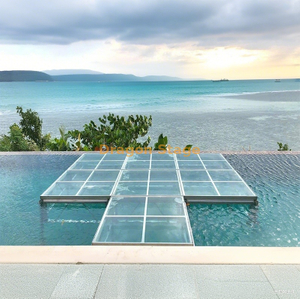 Piscine de piscine Verre passerelle étape 7 pièces