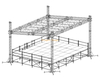 Système de fermes en aluminium à toit plat 24x24x20 pieds avec tours de 20 pieds
