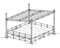 Système de fermes en aluminium à toit plat 24x24x20 pieds avec tours de 20 pieds
