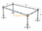 Système de ferme à écran LED portable 14x6x6m avec palans à chaîne manuels