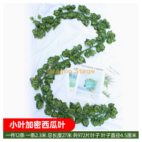 Vine simulée, décoration des feuilles de raisin, vigne de fleurs artificielles enroulée autour des plantes vertes en bleu royal, 81 feuilles de pastèque -12 (avec papillon et soie attachée comme cadeaux)