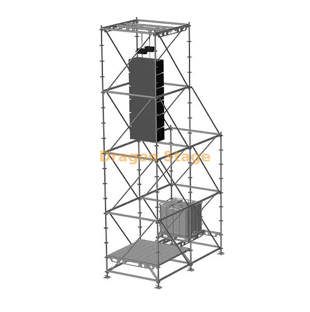 système de tour suspendu de rangée de ligne Ringlock de 2x4x8m avec tour de ballast auxiliaire