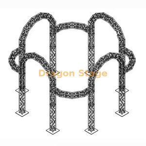 Système d'affichage de fermes incurvées multi-arches (structure de ferme de poteau de but circulaire en aluminium)