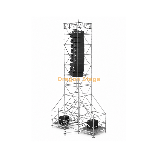 Tour suspendue de rangée de lignes Ringlock de 2x2x11m avec plates-formes à double ballast