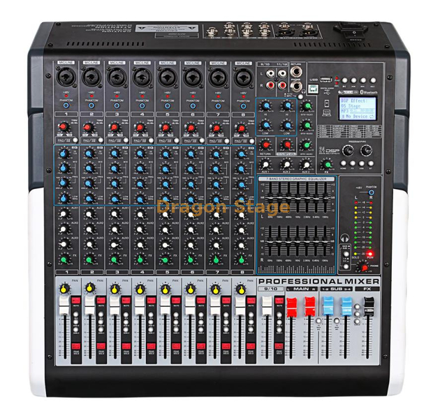Mélangeur audio professionnel HTS10 8 canaux avec effets DSP