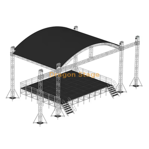 système professionnel de ferme d'étape de toit d'arc en aluminium de 13x9x7m