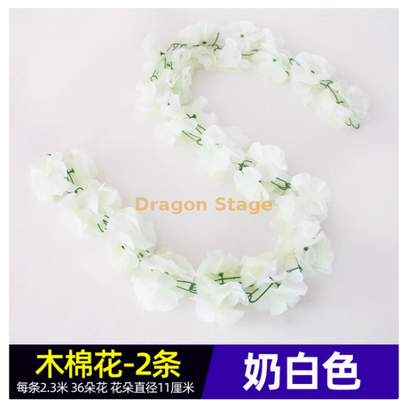 Tombe chrysanthémum simulé Sweeping and Sacrificiel Supplies for Qingming Festival, Cotton Flowers, White -2 Pieces