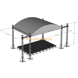 Courbe de scène de concert Spruss 10x8x7m