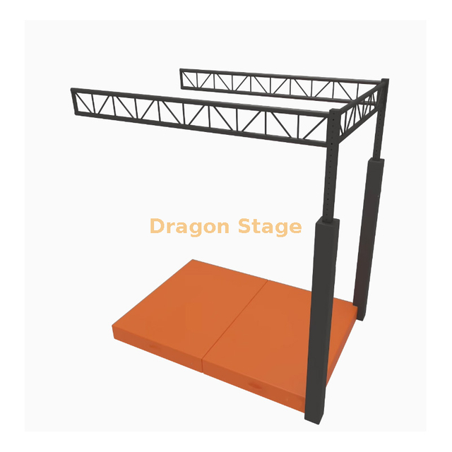 Ninja Warrior Physical Fitness Race avec un cadre de piste de base en cage en acier à double couches directement connecté au cadre de queue