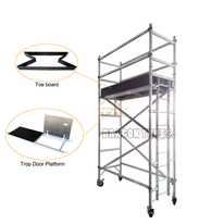 Échafaudage d'échelle de montée simple en aluminium pour l'installation de conduits CVC 5,22 m