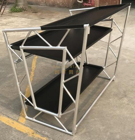 Aluminium LED Pliant mobile DJ Booth XPRS DJ DJ Booth Support de trussing pour Night Club