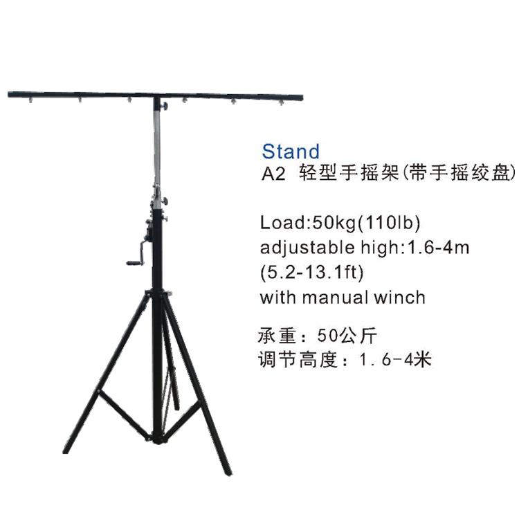 Support à manivelle en treillis avec treuil pratique 4 m