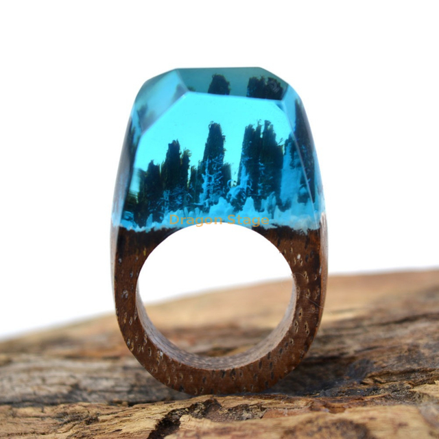 Bijoux de mode Bagues en bois de résine uniques Film Lotr Movies Fangorn Forest Tree Ring