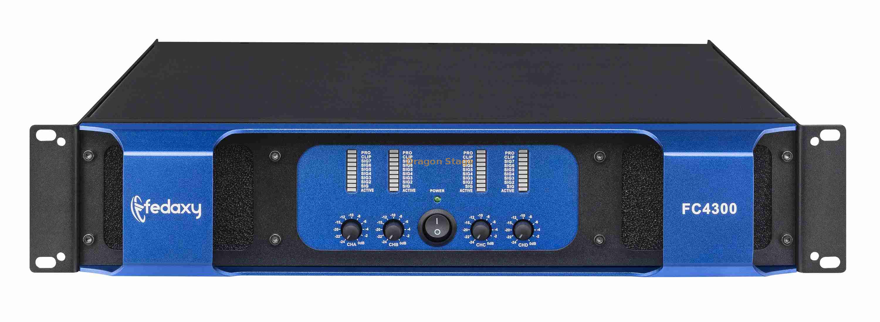 Sortie d'amplificateur de puissance classe H 4 canaux 1000W 2U