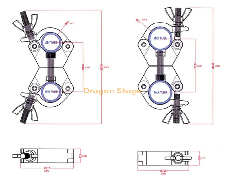 Coupleur pivotant léger Événement sonore DJ Stage Light Clamps Gentry Event DJ Stage Light Clamps Pro Stage Light Clamps